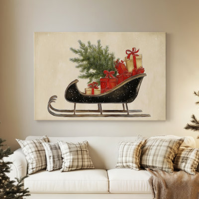 «Eve of Golden Sleigh», toile tendue avec châssis de qualité supérieure
