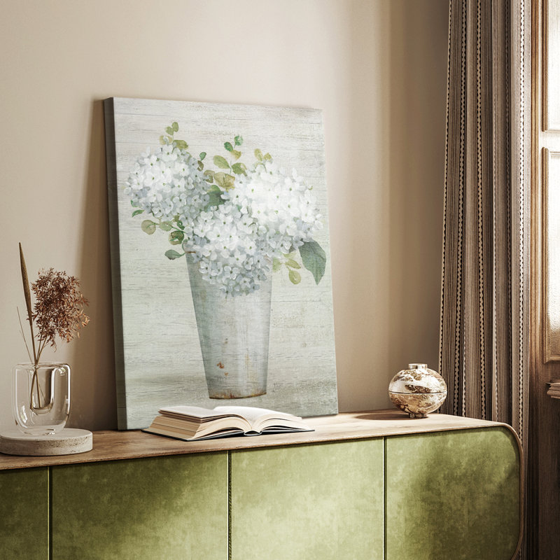 Simply Hydrangeas II -Galery Enveloppé Cavas, H 27 po x l 18 po