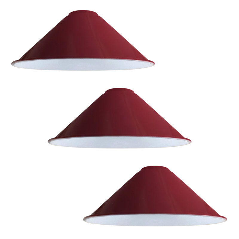 Veltri 10cm H Metal Cone Shape Pendant Shade ( Uno ), Burgandy