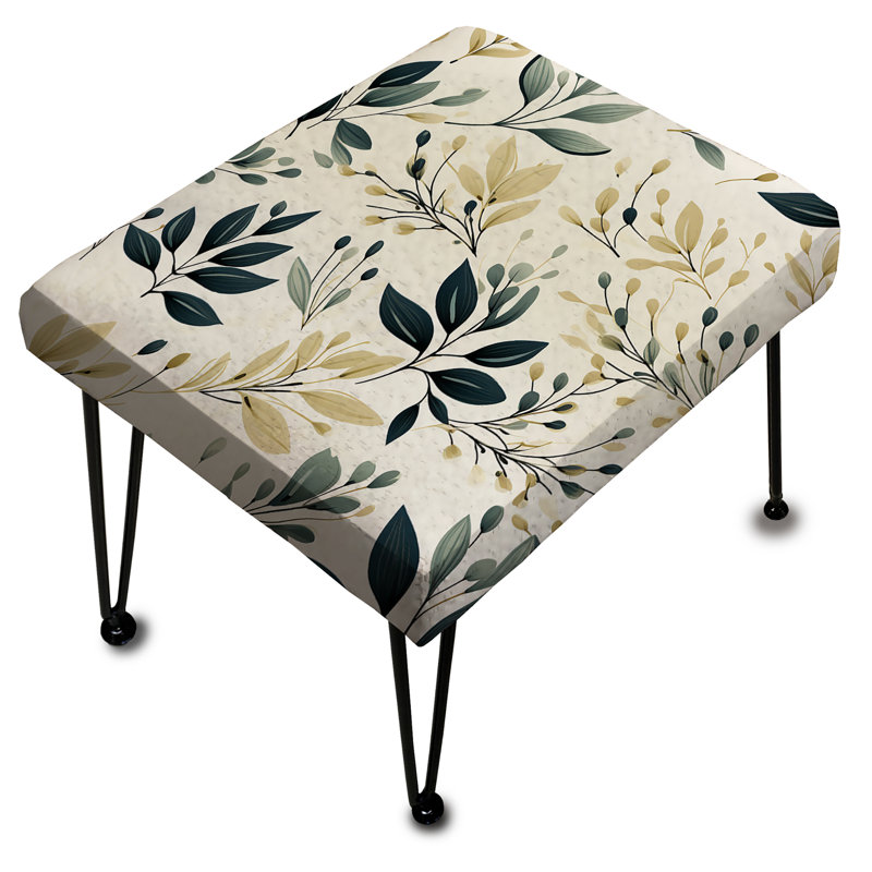 Modern Greenery - Plants Rectangle Ottoman