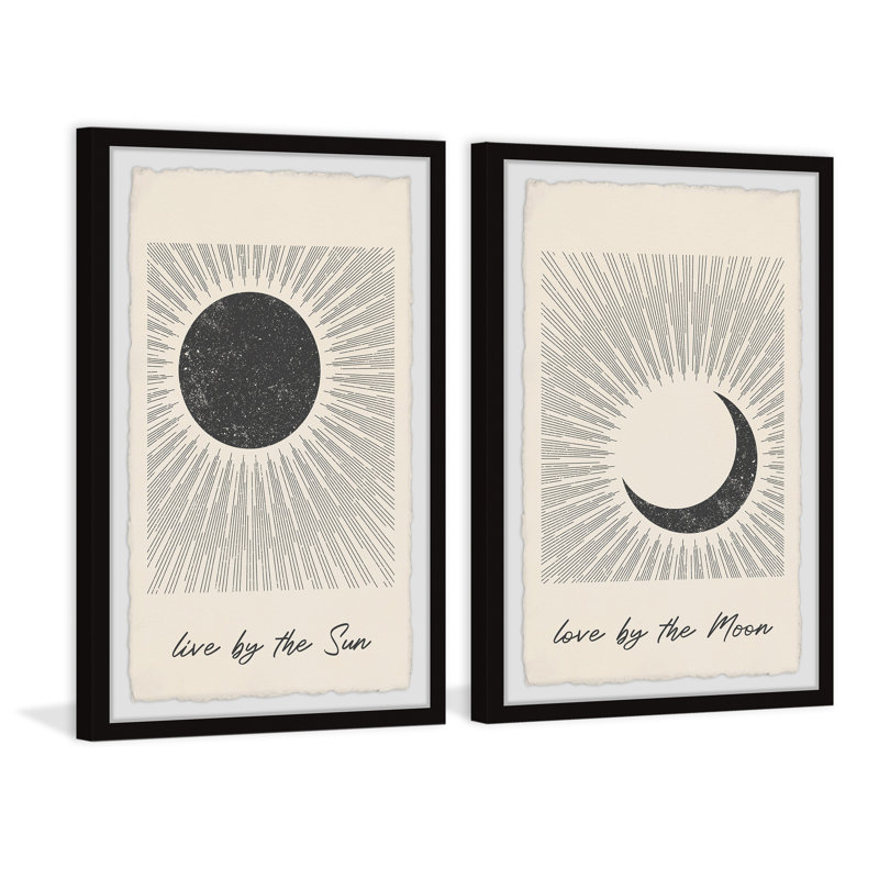Theophanes Live by the Sun 2 Piece Single Picture Frame Wall Art, 91cm H x 61cm W x 3.81cm D