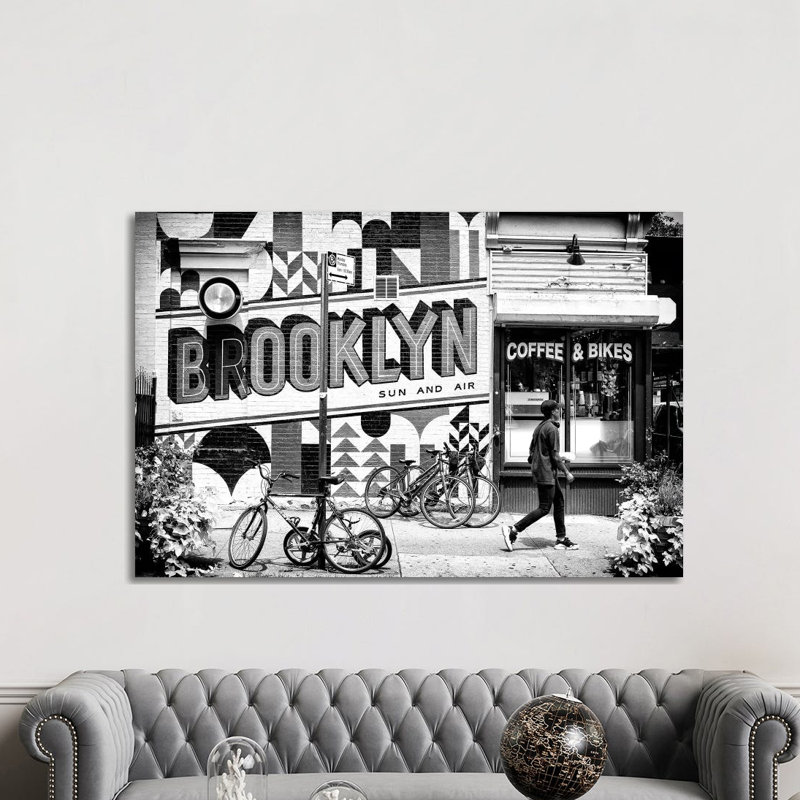 Brooklyn Coffee par Philippe Hugonnard - reproduction de photo sur toile tendue, H 40 po x l 60 po x 1,5 po