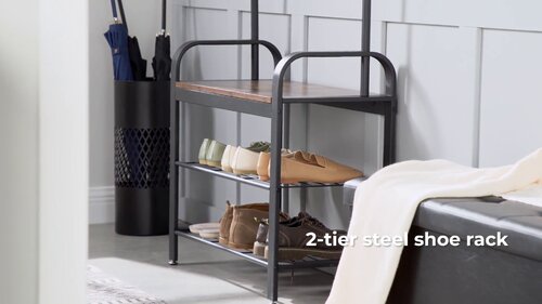 VASAGLE DAINTREE Bookshelf, Kitchen Shelf, Free Standing Shelf, Ladder Rack  with 4 Open Shelves, for Kitchen, Office, Stable Steel Frame