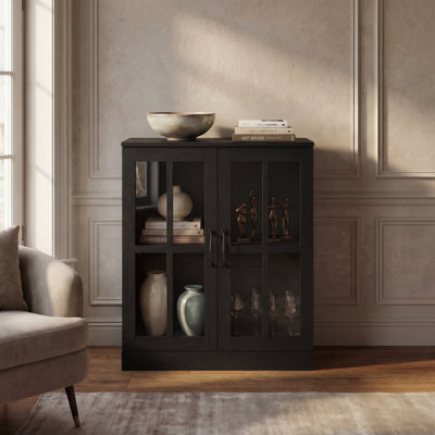 Marta 23.6W*31.5H Accent Cabinet With Glass Doors 