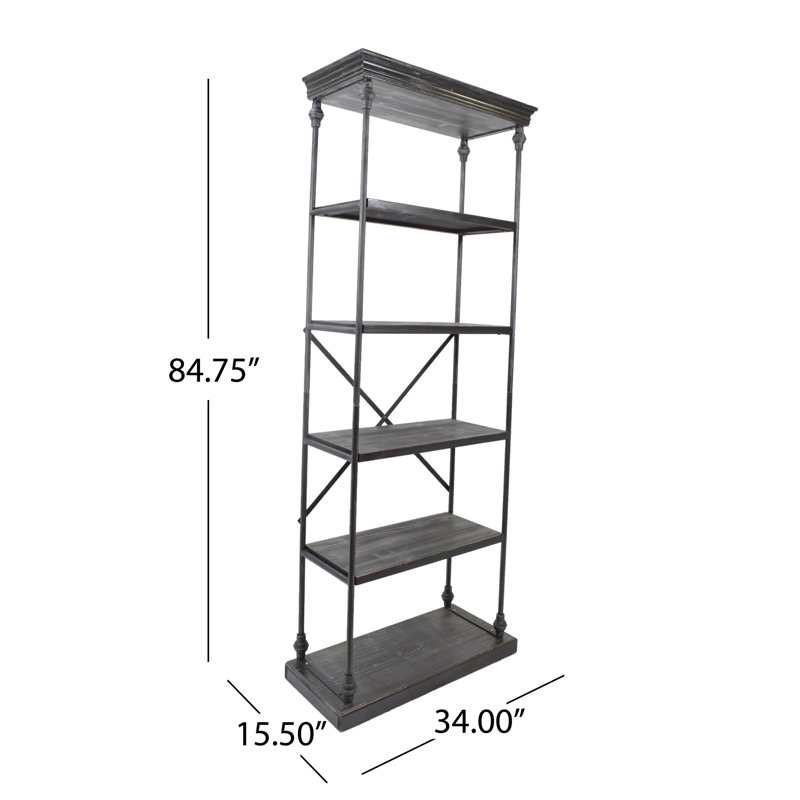 Metal Pipe Shelf With Fir Wood