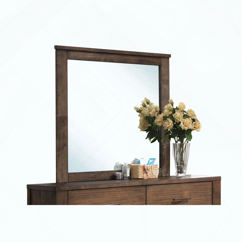 Oak Finish Mirror