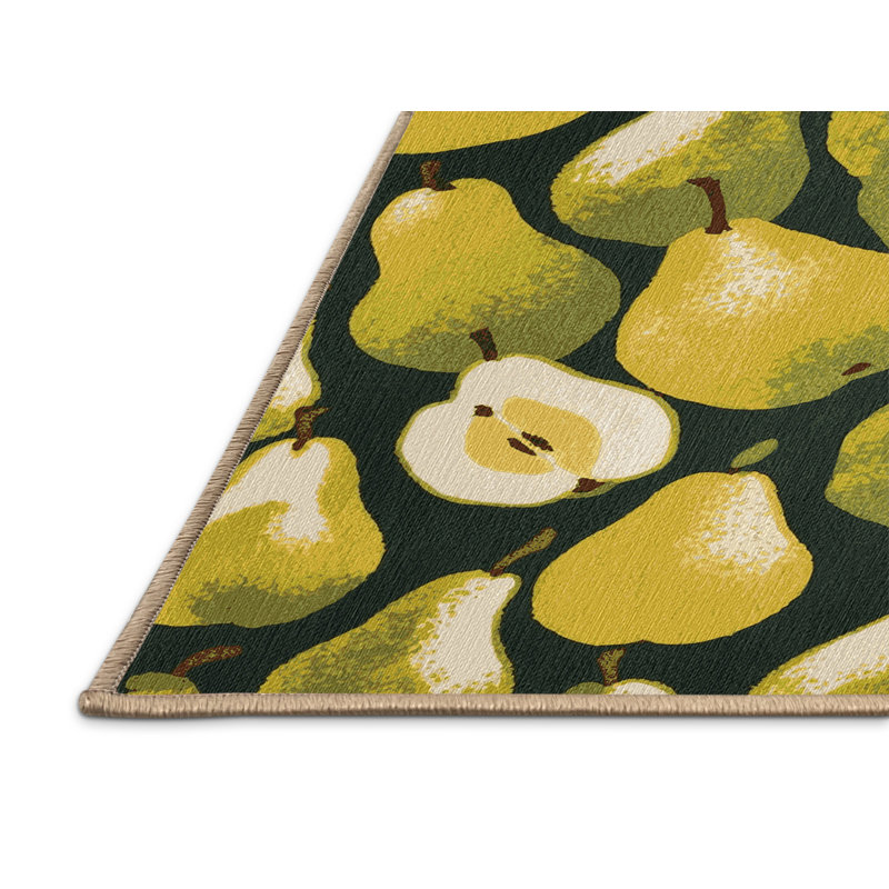  Tapis lavable poire Bartlett, Tapis de couloir 2 pi x 4 pi