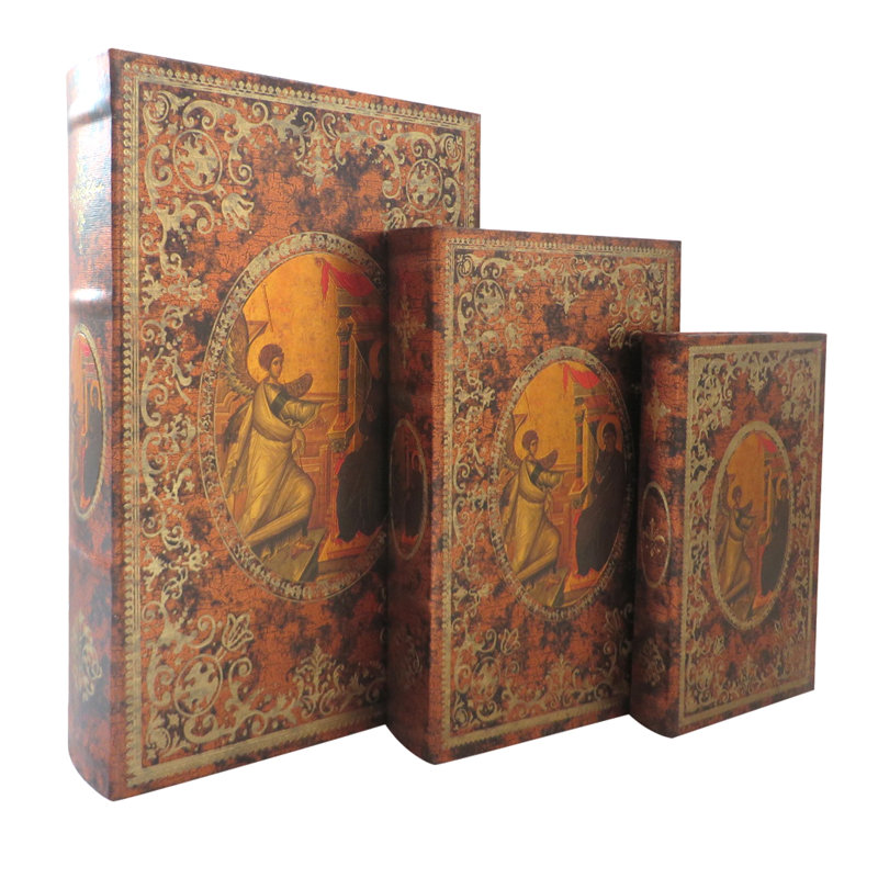 Ensemble de boîtes décoratives en bois de rangement 3 pièces