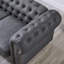 Causeuse de canapé classique en similicuir Chesterfield