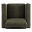 Fauteuil d'appoint rembourré avec accoudoirs en bois massif, fauteuil club carré en tissu bouclé avec coussin épais, chaise d'appoint moderne avec piètement luge pour salon et chambre-1715140338