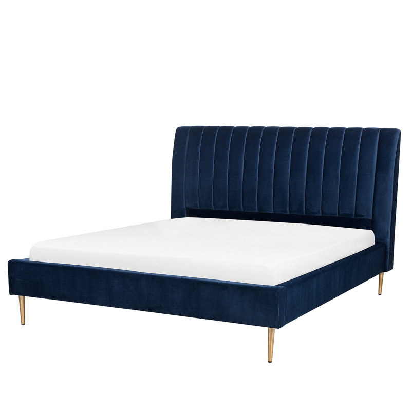 Adeline Upholstered Velvet Sleigh Bed