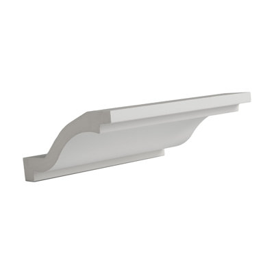 Moulure couronnée en polyuréthane uni H 4 po x l 6 po x P 4 po