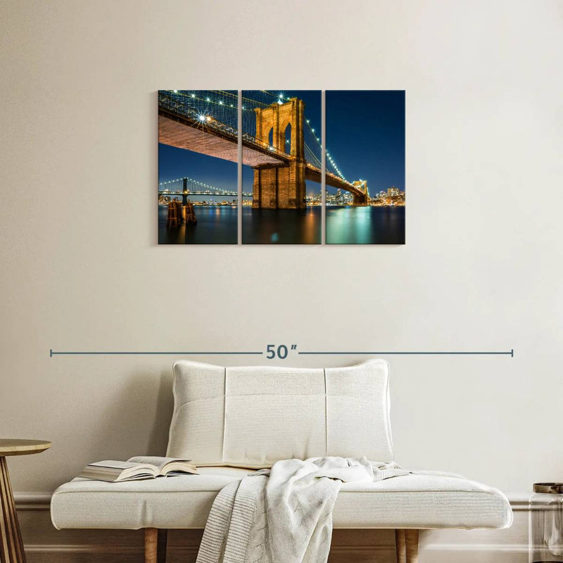 Lilie Brooklyn Bridge veilleuses, H 20 po x l 33 po
