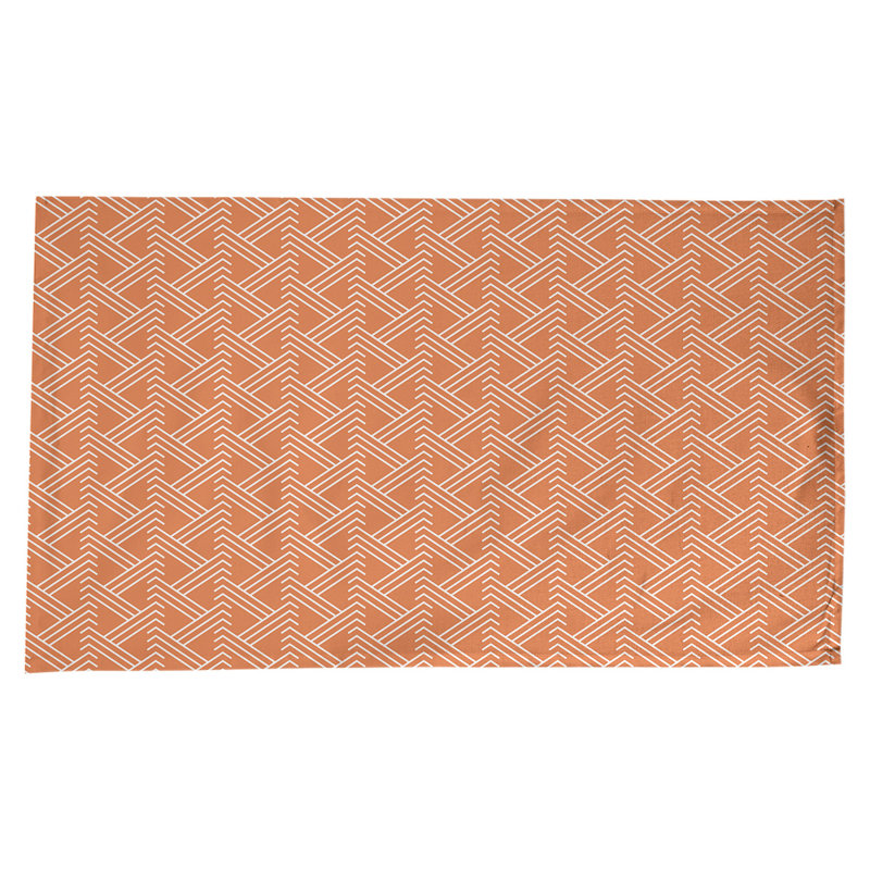 Nappe zig zag classique, Orange/Blanc