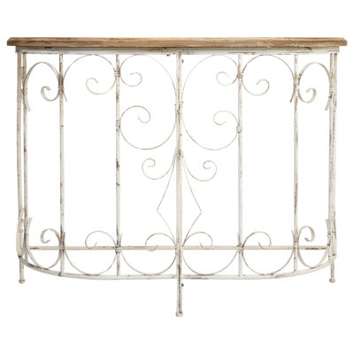 WOOD AND METAL CONSOLE KIT WITH ANTIQUE FINISH