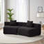 Canapé d'angle incurvé en chenille avec coussins-755833638