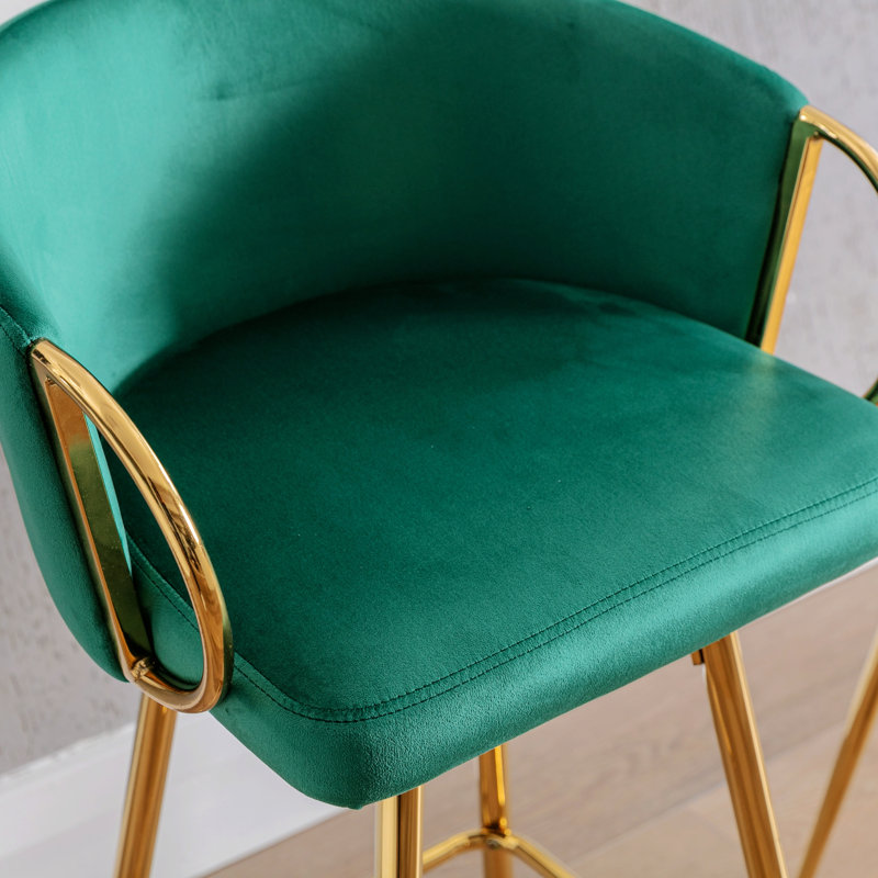 Chaise d'appoint, tabouret de bar Rinus, Vert