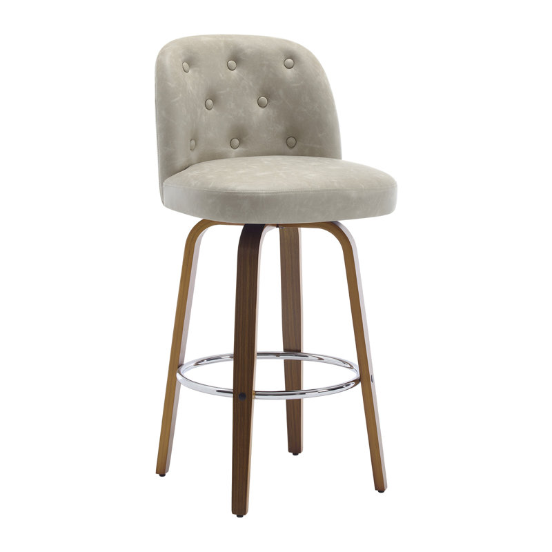 Tabouret pivotant rembourré, 1, Grège, Tabouret de bar (siège d'une hauteur de 29 po)
