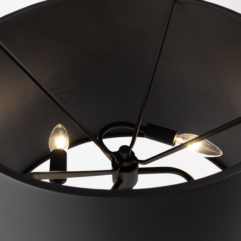 Lampe de table 3 litres Giustino, Noir, noir, noir, noir