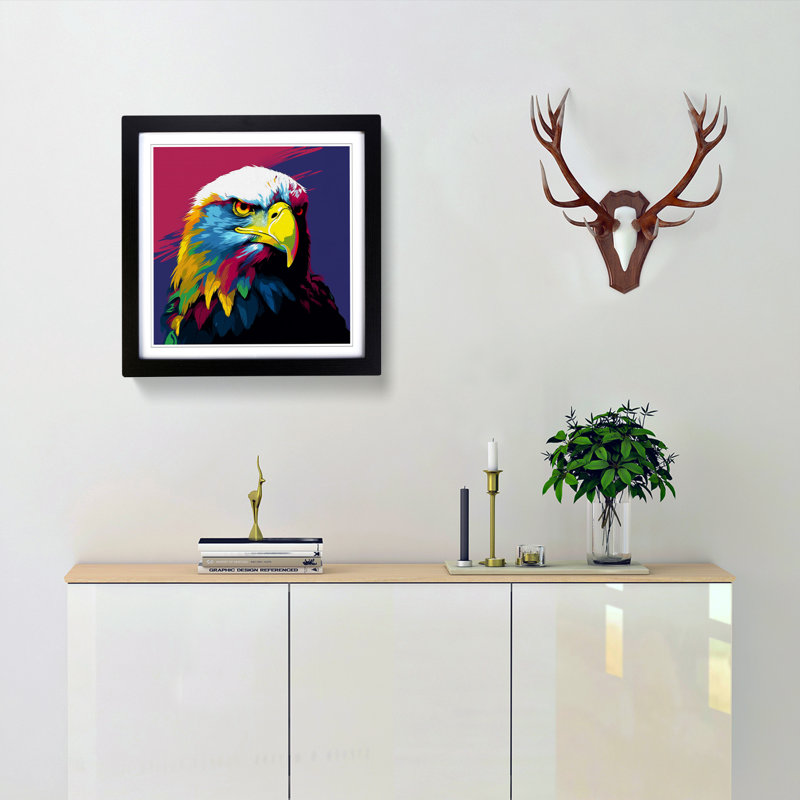 Single Picture Frame Print on Wood, Black