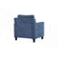 Chaise en chenille bleu marine