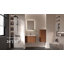 Ensemble de meuble-lavabo mural flottant rayé avec lavabo en céramique 24 po Etna-1857369086