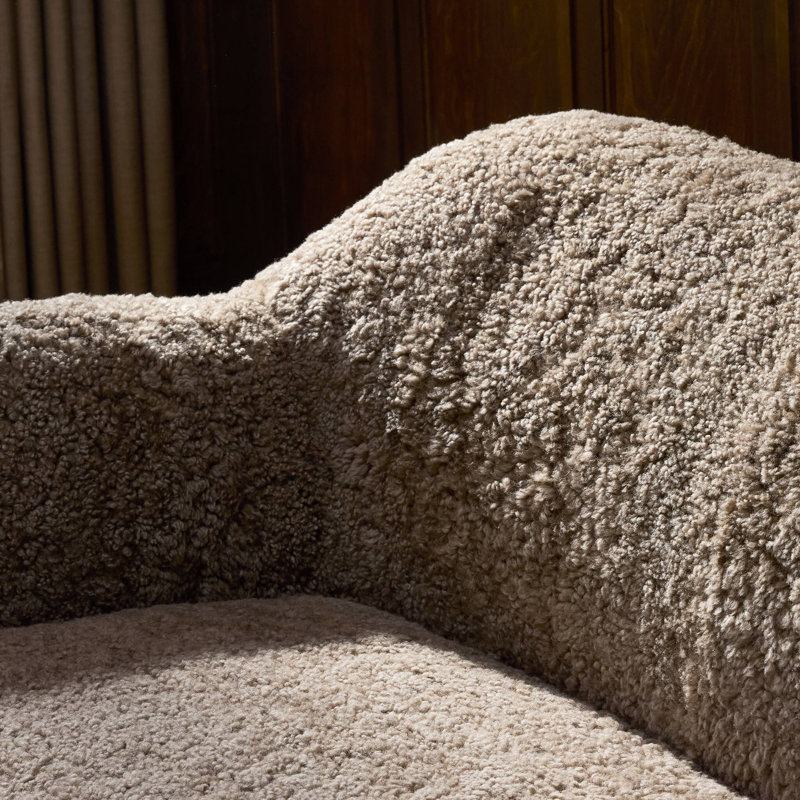 Julius Sofa - 60", Taupe Shearling