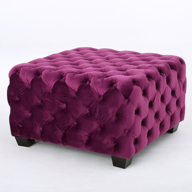 Repose-pieds Marucs, Velours fuchsia