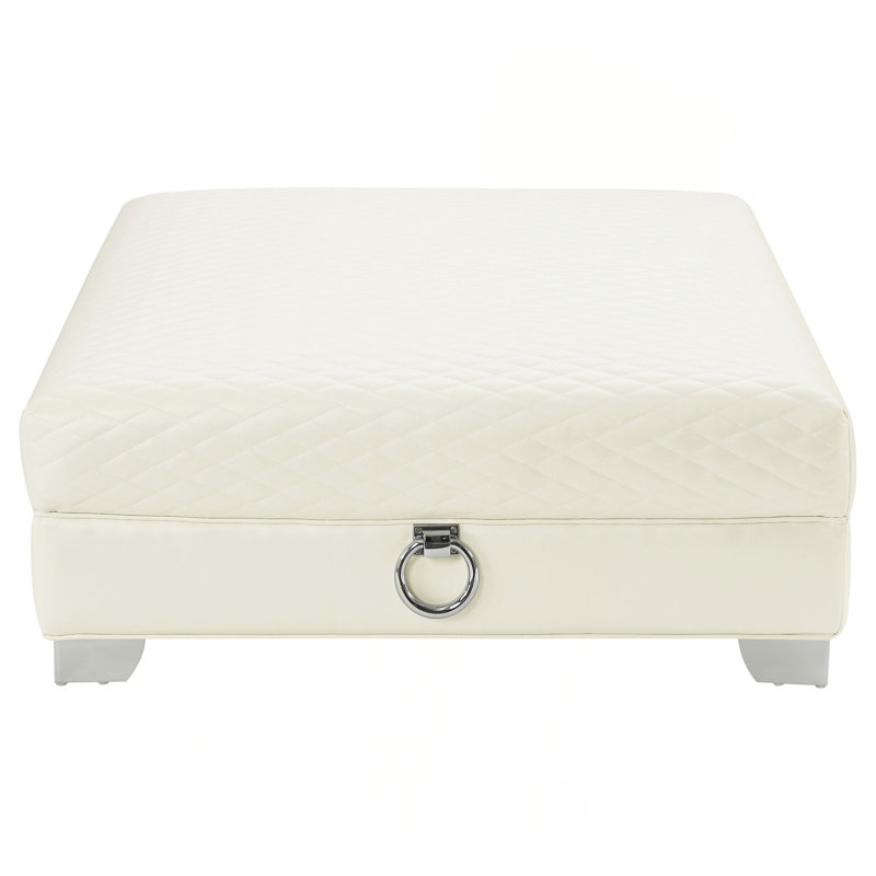 Accent Square Upholstered Ottoman（ONLY OTTOMAN)