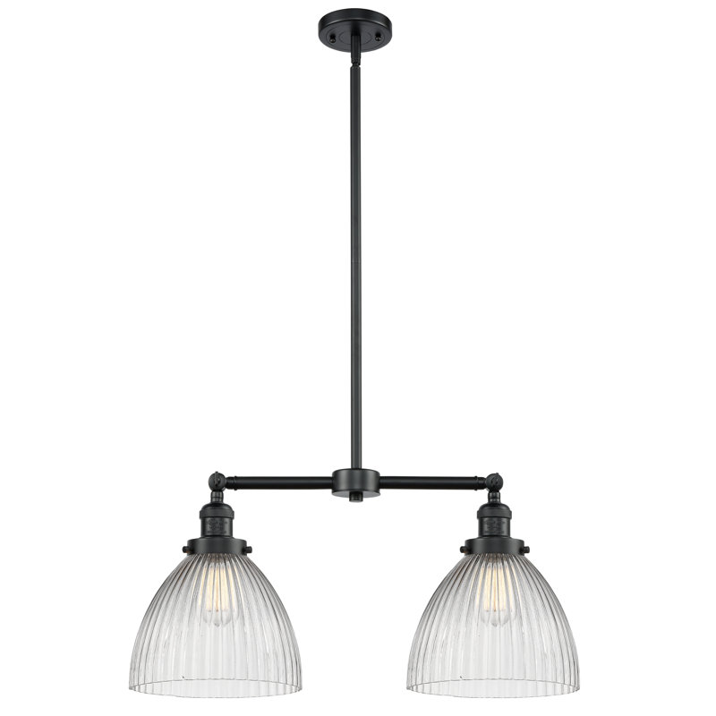 Luminaire suspendu linéaire à 2 lumières pour îlot de cuisine Tallulah, Bronze huilé, Ampoule non incluse