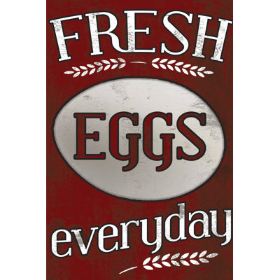 Fresh Eggs Everyday - Wrapped Canvas Print