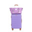 Ensemble de 5 pièces (20 "24" 28 + un sac de voyage et une trousse de toilette), ensemble de valises rigides à roulettes en ABS avec serrure TSA Valise de bagage à main de couleur assortie LILAC
