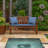 Casual Cushion Outdoor Bench Cushion, Sunbrella Fade & Water Resistant for Porch Swings, Garden Benches & Settees, 48"W x 18"D, 2.5" thick, Reversible, Cast Ocean-593265452