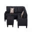 Canapé modulaire 6 pièces, noir