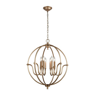 Adile 6 - Light Dimmable Globe Chandelier