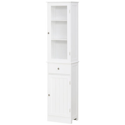 Slim Pantry Cabinet Bathroom Storage Cabinet Tall Bathroom Cabinet Narrow Linen Tower With Door