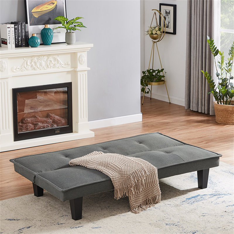 Canapé sans accoudoirs 64,57 po Madray, Gris clair, Gris clair