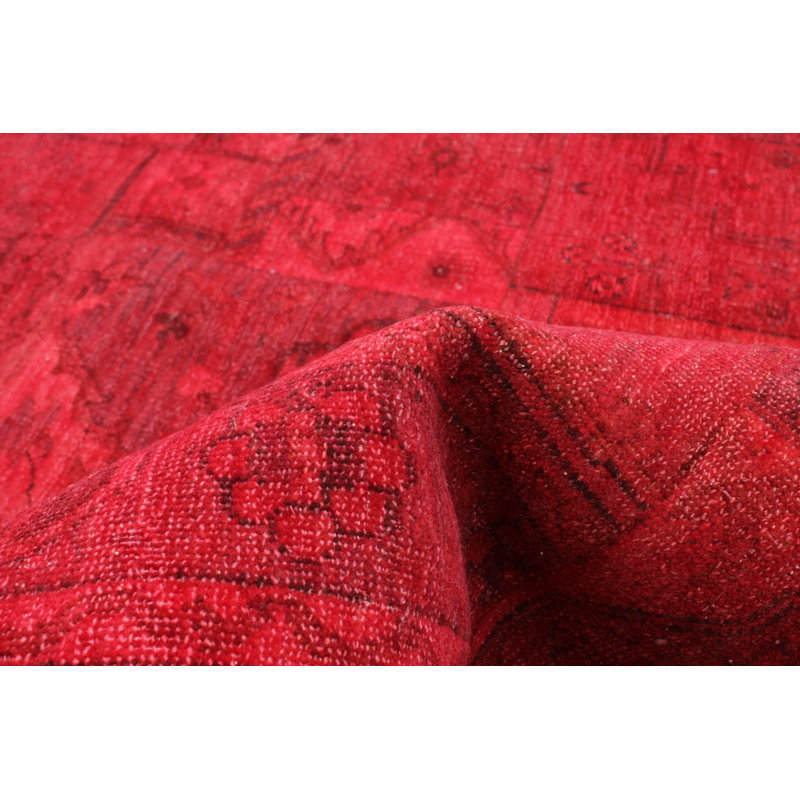 One-of-a-Kind 8' X 10' New Age Wool Area Rug in Dark Red