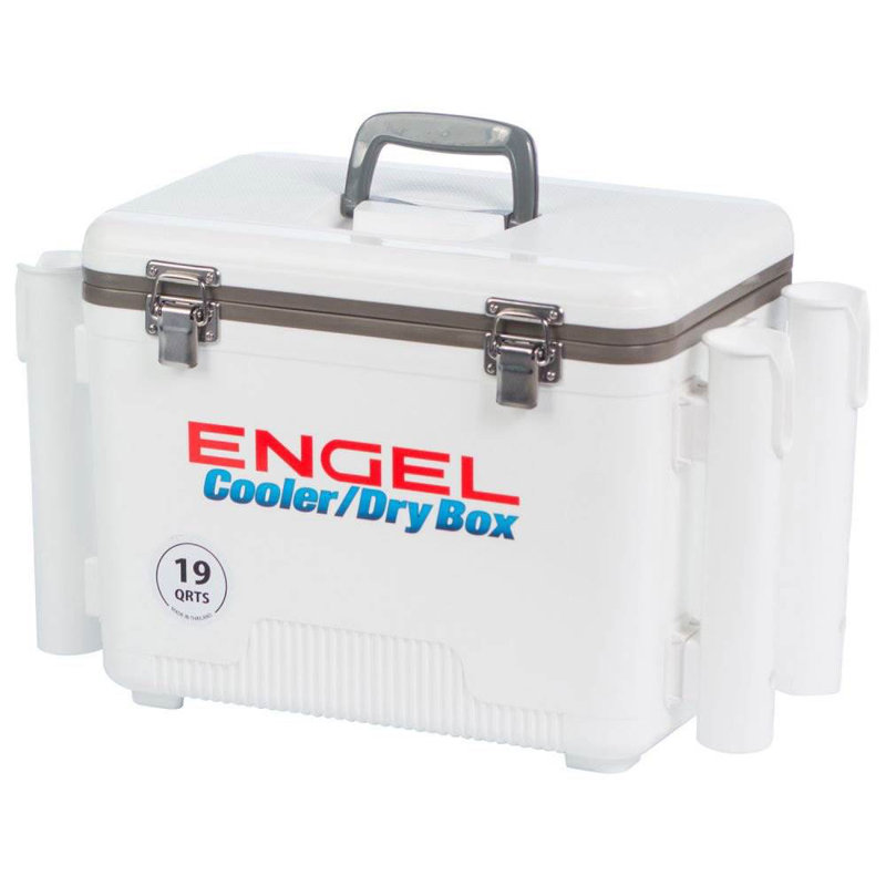 Engel 19-Quart Rod Holder Insulated Cooler, White