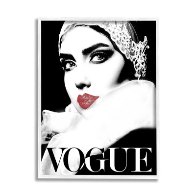 " Vintage Women's Fashion Advertisement Red Lips Chic Portrait " by Ziwei Li