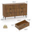 Ensemble de chambre à coucher 3 pièces avec commode à 6 tiroirs et deux tables de chevet