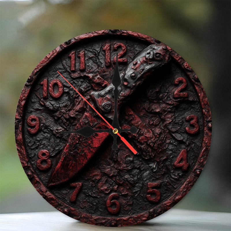 Cadran de l'horloge avec couteau