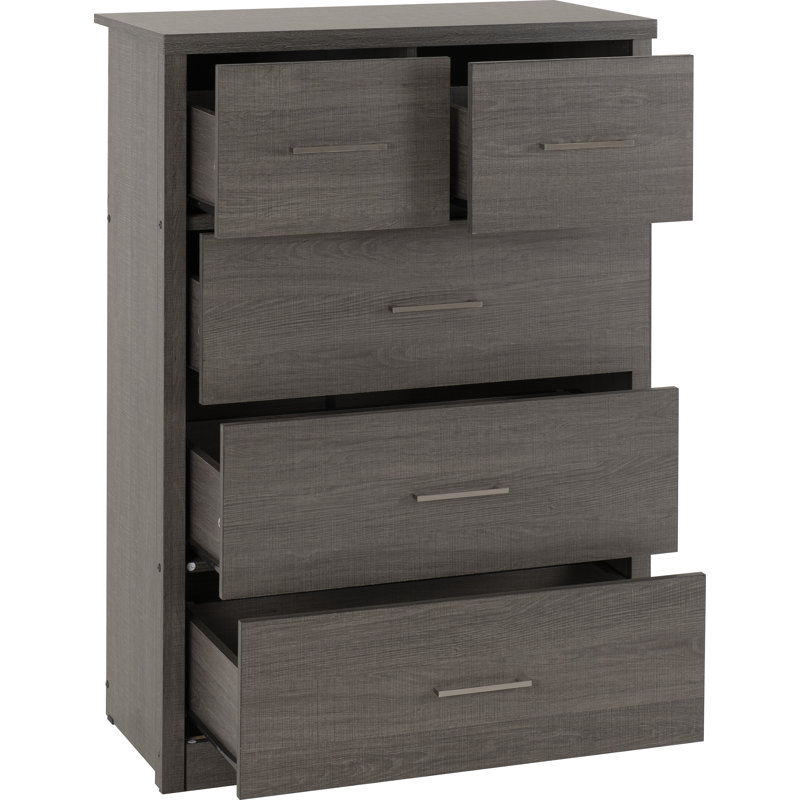 Arka 5 Drawer Chest, Black