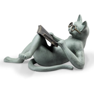 Sculpture de jardin lit de chat
