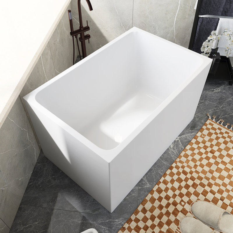 43.3'' x 27.6'' Soaking Acrylic Bathtub