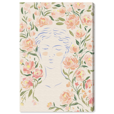 Artemis And Flowers Print by Oliver Gal