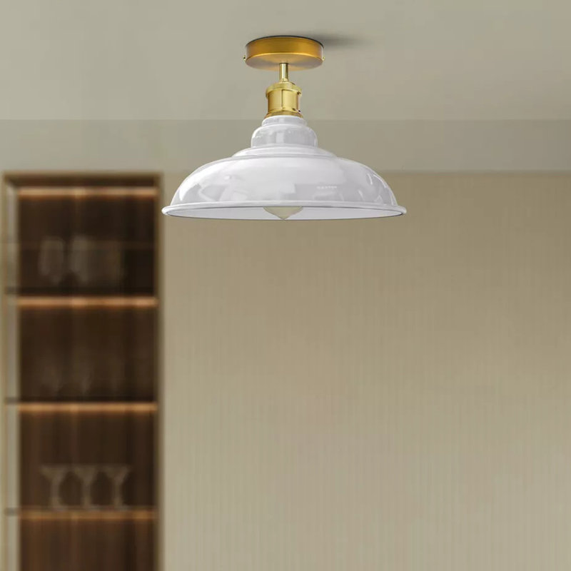 Zeke Flush Mount, No, White
