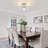 Coletti 1 - Light Modern Glass Drum Semi Flush Mount Ceiling Light Fixture for Dinning Room Living Room Bedroom Hallway Entryway Kitchen-74023957
