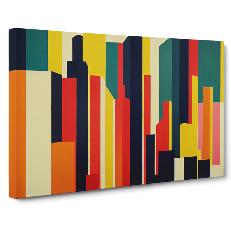 Splendorous Abstract Skyscraper Skyline - Wrapped Canvas, 50cm H x 76cm W x 3cm D