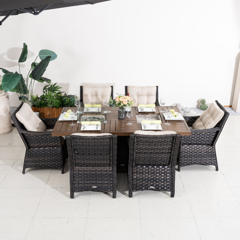 Ensemble repas d'extérieur au propane 7 pièces 7 pièces